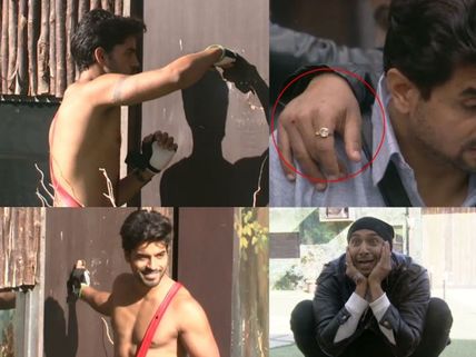 PHOTOS: Gautam Gulati Hurt Hand Damaging Bigg Boss 8 Property In Anger! 