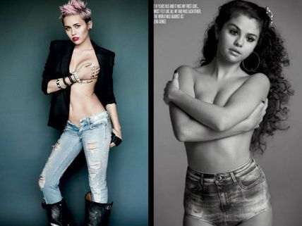 Who Did The Topless Shoot Better On V Magazine: Miley Cyrus or Selena Gomez?