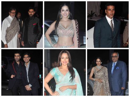 Pics: Akshay, Sunny, Sonakshi, Bollywood Celebs At Tulsi Kumar's Wedding Reception