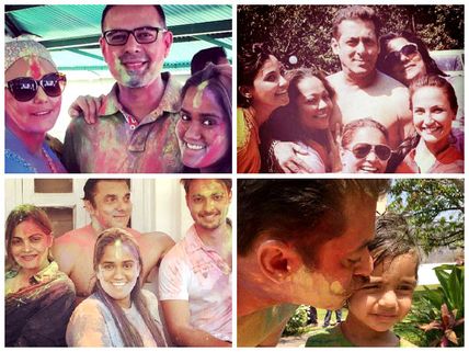 Pics: Salman Khan Celebrating Holi With Family