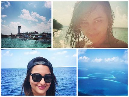 Pics: Sonakshi Sinha Looking Hot On Her Trip To Maldives
