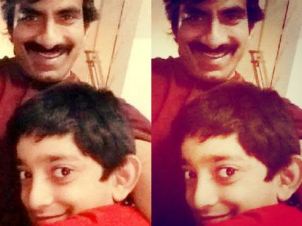 PIC TALK : Ravi Teja With His Son, Mahadhan