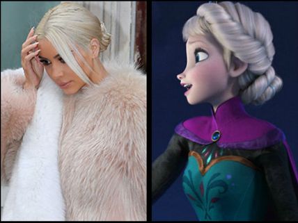 Kim Kardashian Reveals Frozen's Elsa The Reason Behind Her Going Blonde