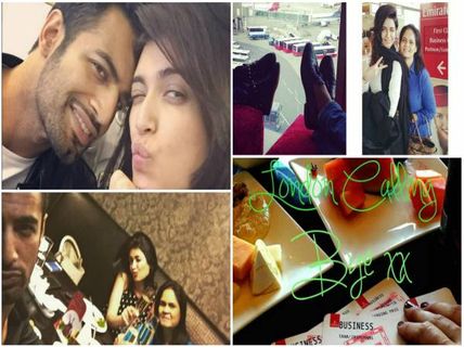 After Udaipur, Upen Patel Flies To London With Karishma Tanna [Photos]