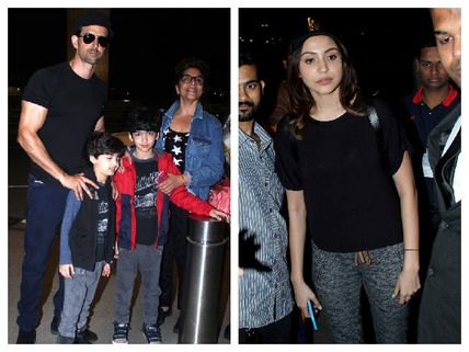 Snapped: Hrithik Roshan With Kids, Anushka Sharma At International Airport