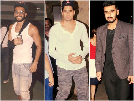 Spotted: Ranveer Singh, Sidharth Malhotra And Arjun Kapoor & Celebs