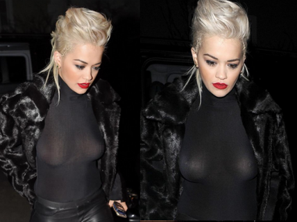Rita Ora Goes Braless To Concert, Ends Up Showing Assets!
