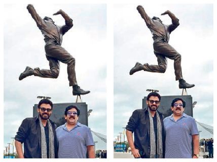 PIC TALK: Venkatesh At World Cup Finals 2015- AUS VS NZ