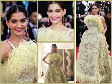 Cannes 2015: Sonam Kapoor Shines In A Mediocre Dress At Red Carpet