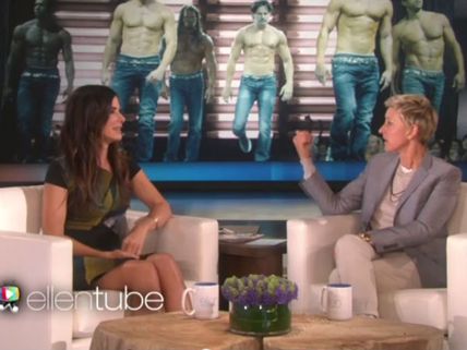See How Sandra Bullock Gets Excited Over Magic Mike XXL On The Ellen Show