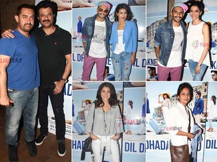Deepika Padukone, Aamir Khan & Celebs At Dil Dhadakne Do Spl Screening