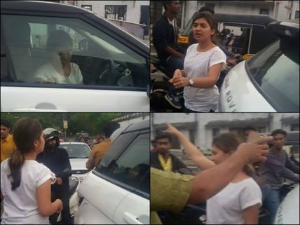 Nazriya Nazim Creates Problem Amidst Traffic?