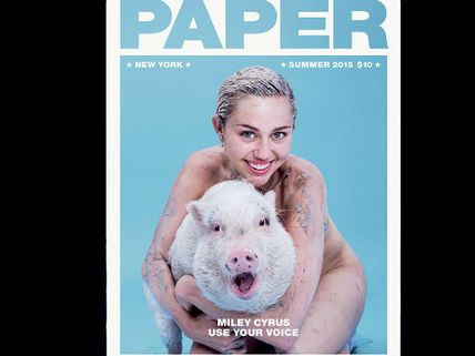 After Kim Kardashian, Bold Miley Cyrus Covers Paper Magazine With Some Body Paint