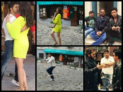 Leaked Pics: Shahrukh-Varun-Kriti At Dilwale Song Shooting In Bulgaria