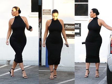 Kim Kardashian Flaunts Baby Bump While Filming KUWTK