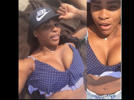 Serena Williams Celebrates Wimbledon Win & Gives Back Body Shaming Haters In Bikini!