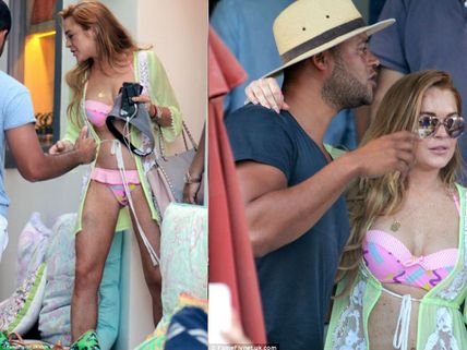 Lindsay Lohan Flaunts Her Bikini Body In Greece