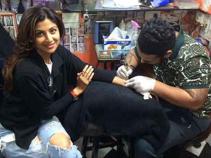 Pics: Shilpa Shetty Surprises Hubby Raj Kundra, With Her First Tattoo! 