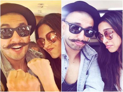 Deepika Padukone-Ranveer Singh's Drool-Worthy Selfies, On The Way To 'Gajanana' Launch! 