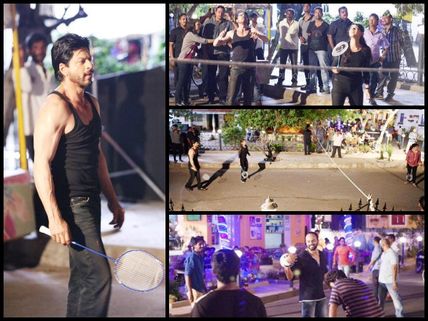 In Pics: Shahrukh Khan Playing Badminton On The Sets Of Dilwale