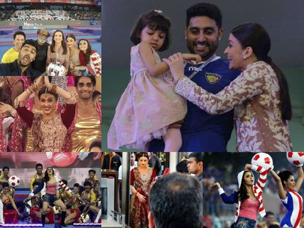 PICS! Aishwarya Rai With Aaradhya, Abhishek, Alia & Arjun Kapoor At ISL 2015 Opening Ceremony! 