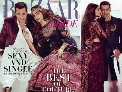 FIERY! Salman Khan-Sonam Kapoor Sizzle On The Cover Of Harper Bazaar!