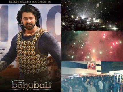 PHOTOS & VIDEOS: Baahubali Completes 100 Days, Fans Hungama And Celebrations