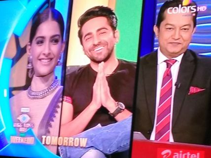 Bigg Boss 9:Salman Khan-Sonam Kapoor Promote PRDP; Live Chat With IBN 7 Senior Anchor & Ayushmann