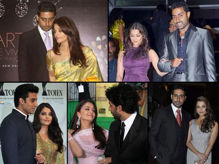 MADLY IN LOVE: Candid Pictures Of Aishwarya Rai Bachchan & Abhishek Bachchan From Bollywood Awards