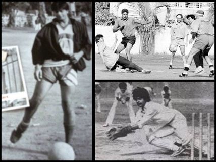 VINTAGE PICS: Shahrukh Khan Playing Football With Kapil Dev