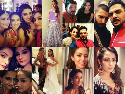 HOT PICS: Shahid-Mira, Ranveer, Alia, Kangana & Other Celebs At Masaba’s Sangeet Ceremony!