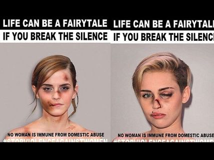 Miley, Emma Watson, Kim K & Kendall Jenner In Anti-Domestic Violence Campaign! 