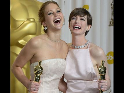 Anne Hathaway Defends Jennifer Lawrence :  Says, ‘She Was Dryly Joking’