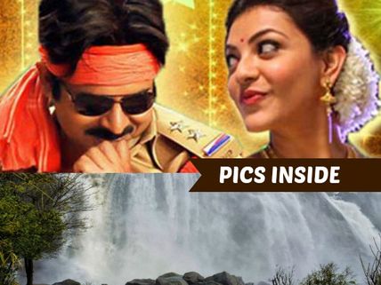Pawan Kalyan & Kajal Aggarwal Shooting At Baahubali Waterfalls For Sardaar Gabbar Singh