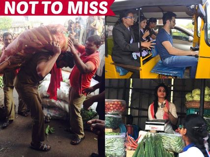 PICS: Rana Daggubati, Akhil Akkineni And Rakul Preet Singh Clicked Doing Odd Jobs