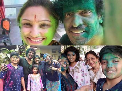 PICS: Mr & Mrs Upendra Celebrate Holi With Family And Friends!