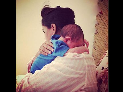 So Cute! Arpita Khan Puts Baby Ahil To Sleep On Her Shoulder