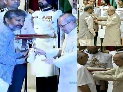 PHOTOS: Rajamouli, Ramoji And Rajini Were Honoured With Padma Awards
