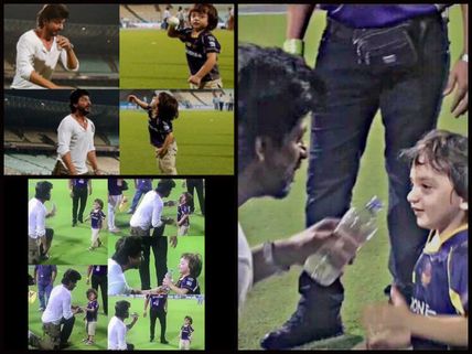 Extremely Cute Pictures Of Shahrukh Khan & AbRam From IPL 2016: The Real 'Men' Of The Match!
