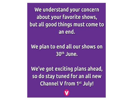 Shocking! Channel V To Shut Down!
