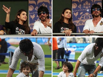 Rare Sighting! Shahrukh Khan Spotted With Parineeti Chopra, Also See AbRam's New Pics From The Match