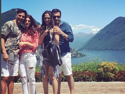 Pictures! Akshay Kumar & Twinkle Khanna Holidaying In Switzerland