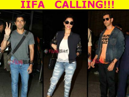 IIFA Calling! Deepika Padukone, Hrithik Roshan, Farhan Akhtar & Others Spotted At Mumbai Airport!