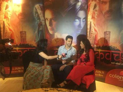 Mona Singh & Vivek Dahiya Promote Kawach In Delhi; Is Mehak Chahal Out Of The Show?