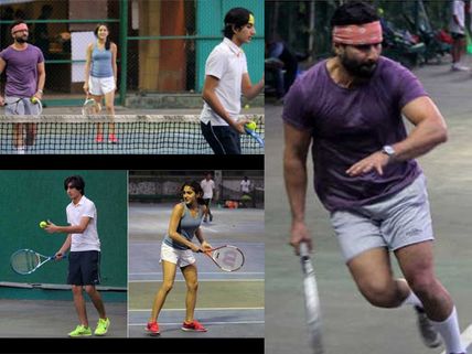 Rare Sighting! Saif Ali Khan Spotted Playing Match With Sara Ali Khan & Ibrahim Ali Khan (Pictures)