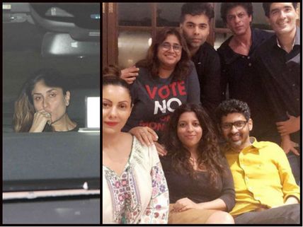 Exclusive Pics! Pregnant Kareena Kapoor, Shahrukh & Gauri Khan Spotted Partying With Manish Malhotra