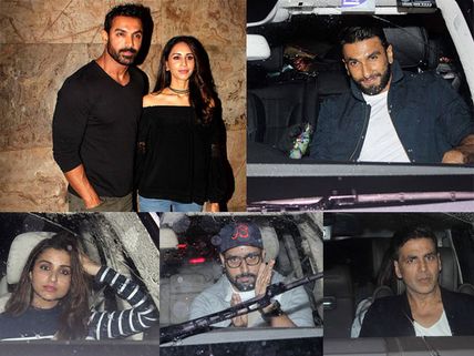 Wow: John Abraham's Gorgeous Wife Priya, Ranveer, Akshay & Parineeti Catch A Screening Of Dishoom
