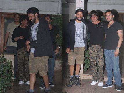 Pictures! Shahrukh Khan, Farhan Akhtar & Ritesh Sidhwani Spotted Outside Excel Productions Office