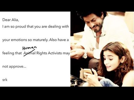 Dear Zindagi! Shahrukh Khan & Alia Bhatt Exchange Letters