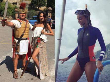 Pictures! Lisa Haydon Holidaying In Pompeii, Italy
